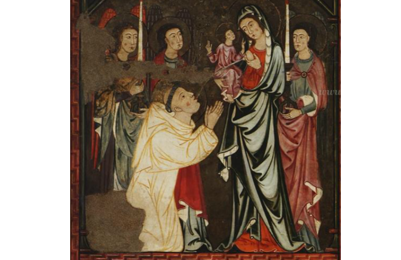 “Lattazione” autore sconosciuto, Pala di S. Bernardo con scene della sua vita, 1285-90, Museu de Mallorca, Palma, Majorca