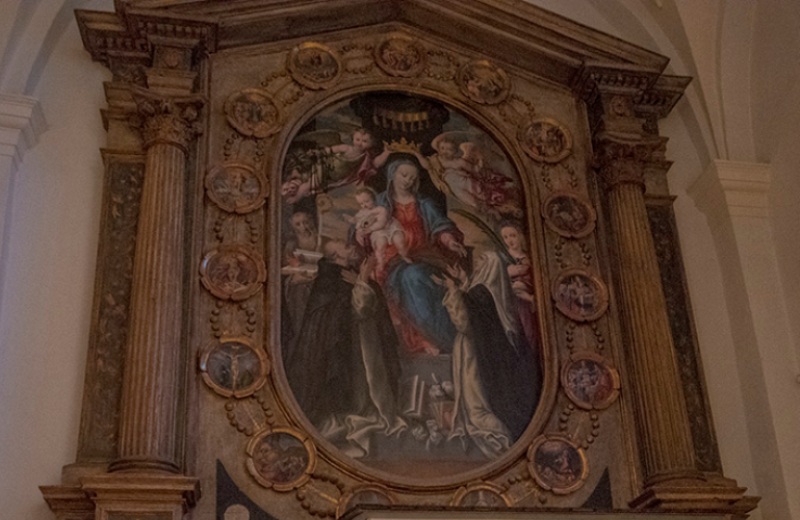 Madonna del Rosario di Ercole Ramazzani nella Chiesa di Sant'Agata di Castiglioni