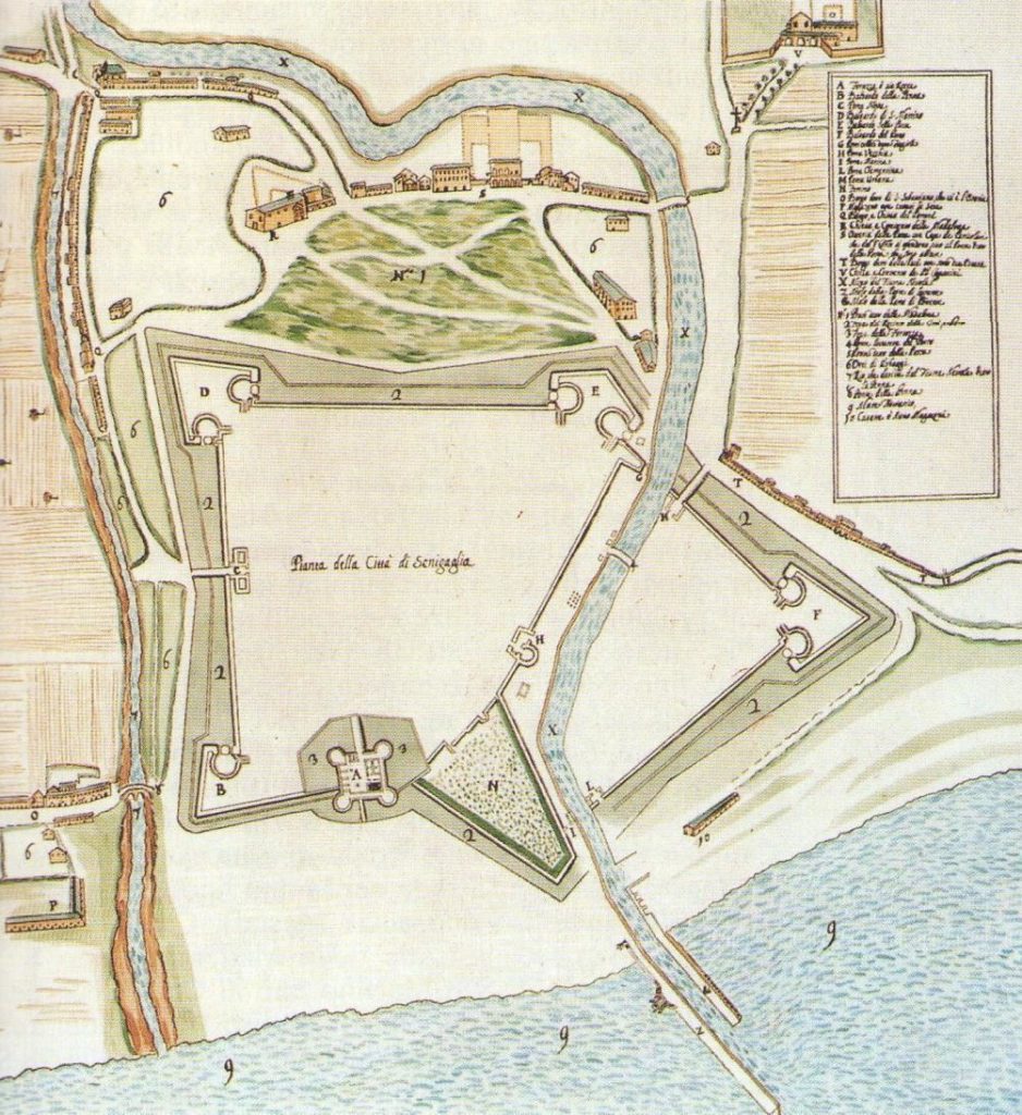 Mappa di Senigallia del 1732