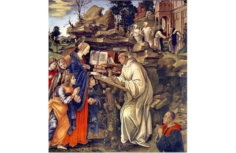 Apparizione della Vergine a san Bernardo di Chiaravalle Filippino Lippi, databile al 1482-1486 circa e conservato nella Badia Fiorentina a Firenze