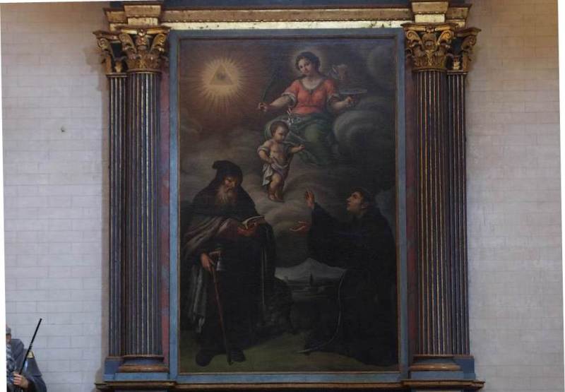 S. Lucia, S. Antonio Abate e S. Antonio da Padova (fine del XVI secolo), nell'Abbazia Santa Maria di Castagnola a Chiaravalle