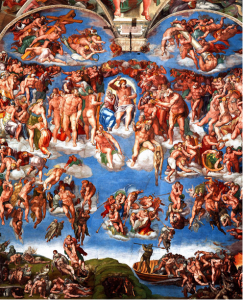 Giudizio Universale alla Cappella sistina di Michelangelo Buonarroti