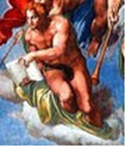L’Arcangelo Gabriele con il libro degli eletti di Michelangelo censurato