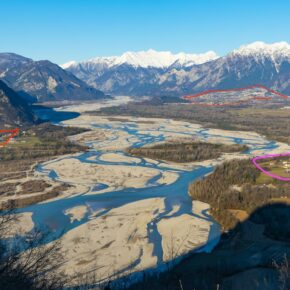 IL TAGLIAMENTO, NON È COSTRETTO DA ARGINI ARTIFICIALI MA SCORRE LIBERO NELLA PIANURA